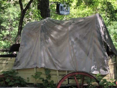 ... and pretty much on the road was an old wagon under...